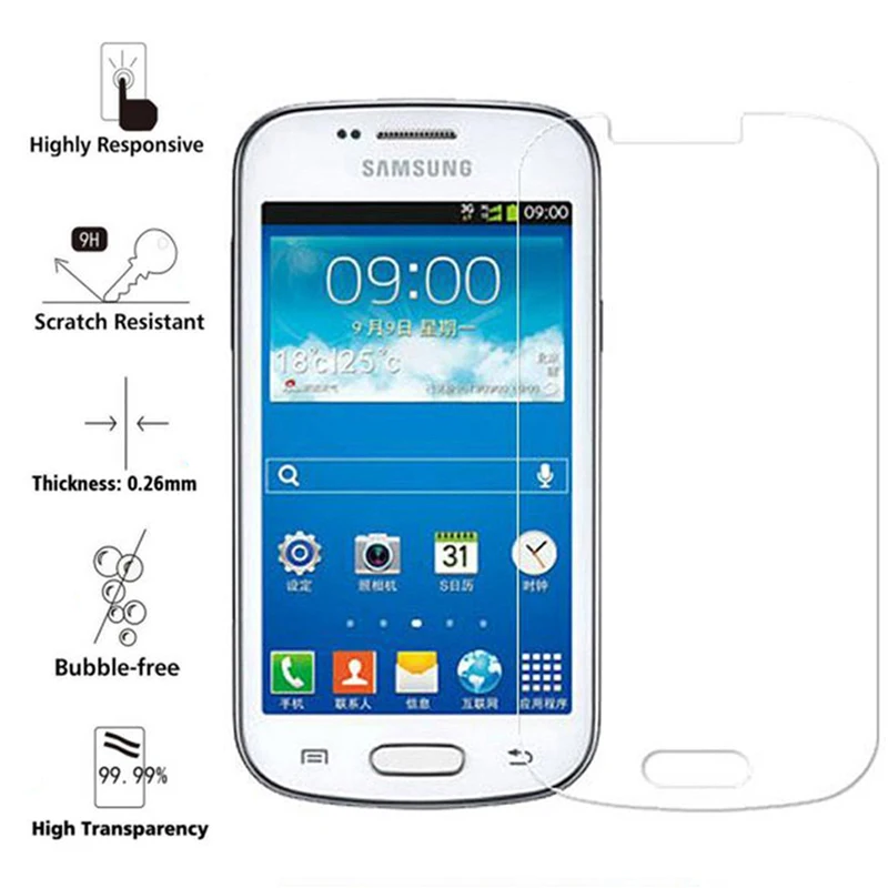 9H 2.5D Закаленное стекло для samsung Galaxy Star Pro S7262 S7260 GT S Duos S7562 Защитная пленка экрана|glass