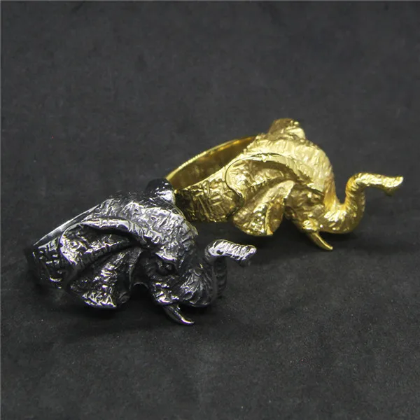 Dumbo Ring 316L Stainless Steel Women Mens Fashion Gold Cool Elephant | Украшения и аксессуары