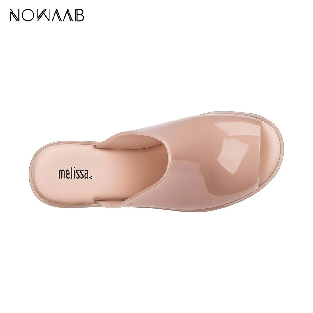 Женские сандалии на плоской подошве Melissa Mule однотонные босоножки высоком каблуке