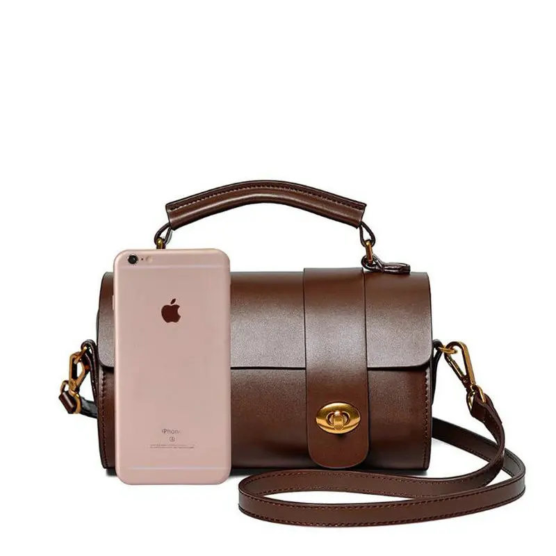 Bag female 2019 New Lady bags Genuine Leather fashion Messenger Retro Shoulder handbag Pillow bag C41-89 | Багаж и сумки