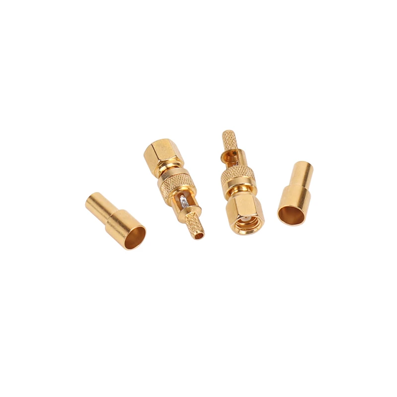 Sindax SMC female connector straight head RF coaxial connectors SMC-CK-1.5 50 Ohm Crimp type headphone jack 10pcs | Обустройство дома