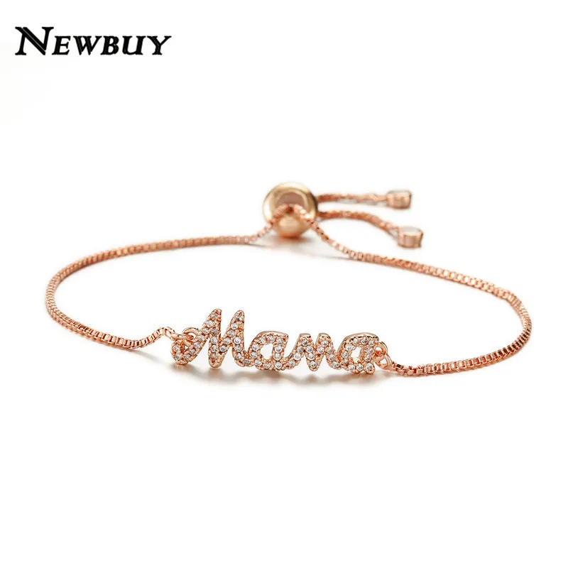 NEWBUY 2021 новый модный браслет с подвесками Мама Для женщин и регулируемый Pulseras Mujer