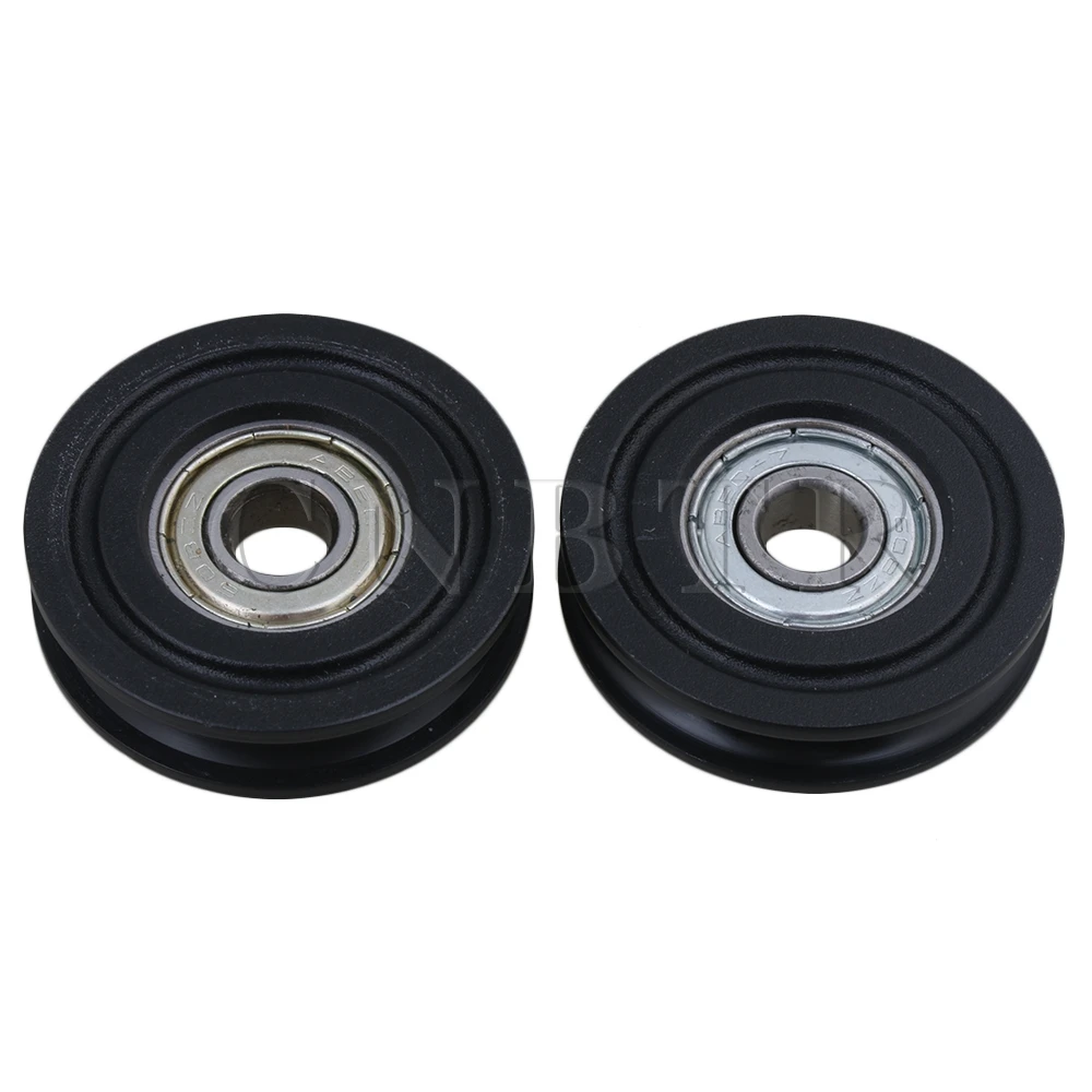 CNBTR ID8xOD40xT10mm 608ZZ черный U Groove направляющий шкив колеса рельсовые Шариковые