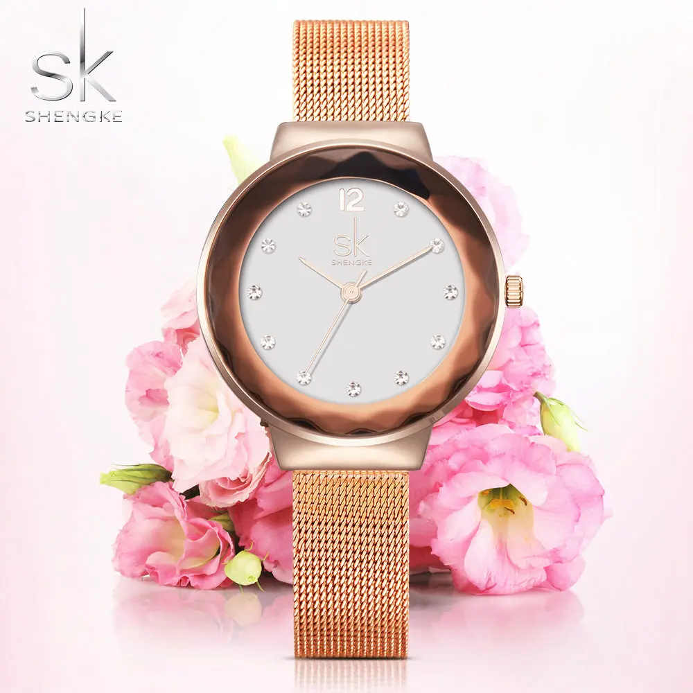 SK 2018 новые модные часы Montre Femme из нержавеющей стали серебряные наручные роскошные
