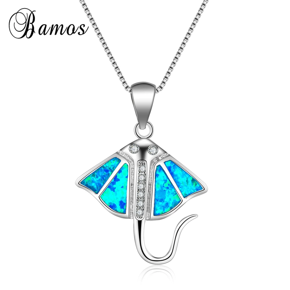 Женское Ожерелье из Медузы с голубым огненным опалом | Украшения и аксессуары