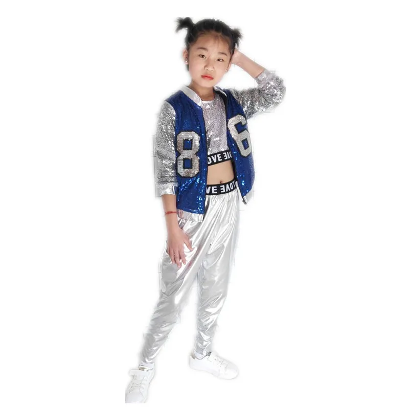 

Jazz costume children's costume sequins boys and girls hip-hop hip-hop suit walk Show Dance Costume