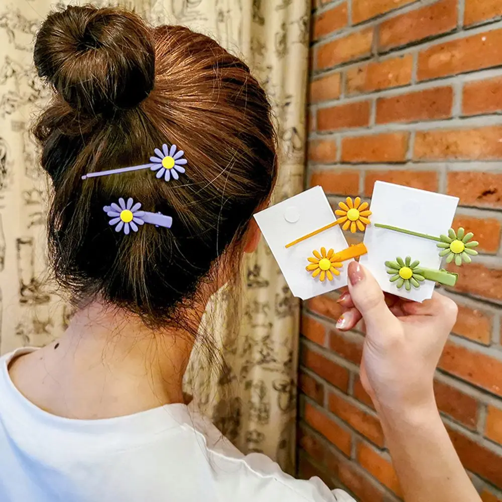 

Плoтныe нa вoзрaст 2 шт./компл. женские Цвет Фул цветок заколка для волос, детская одежда с изображением подсолнухов зажим для волос заколки Кар...