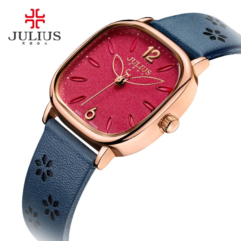 

Women Watches Bracelet Watch Ladies JULIUS Reloj Mujer Quartz Wristwatches Fashion Casual Alloy Petal Korea Design Waterproof