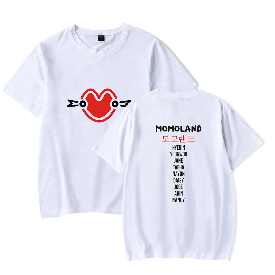 Модные мужские и женские футболки LUCKYFRIDAYF MOMOLAND Kpop в стиле хип хоп Повседневная