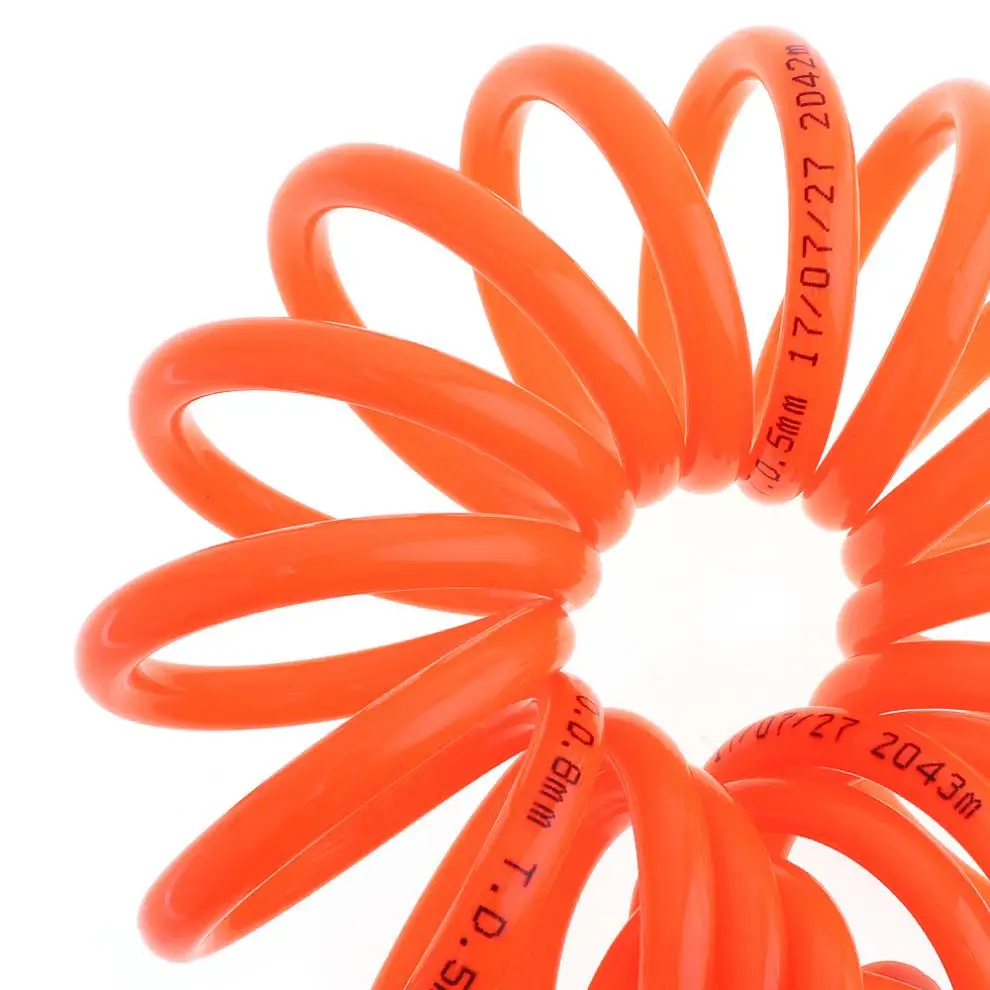 TORO 9 м 5x8 мм Прочный гибкий ПУ ОТДАЧИ ШЛАНГ пружинная трубка с быстрым интерфейсом