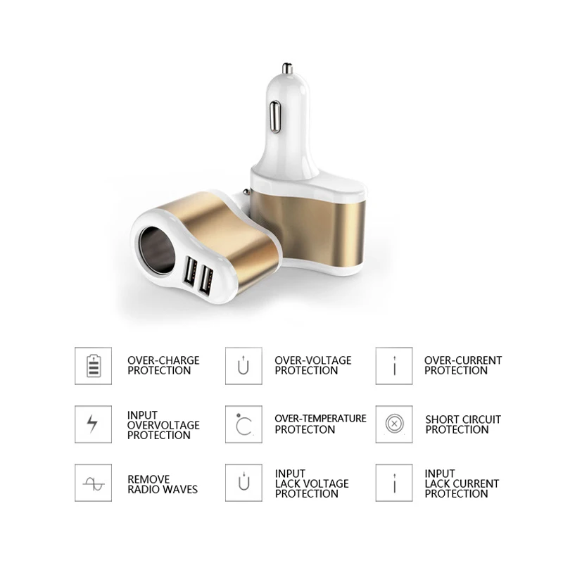 Быстрая зарядка с двумя USB портами для телефона от 12 до 24 В 5 В|dual usb 5v|charge carusb f |