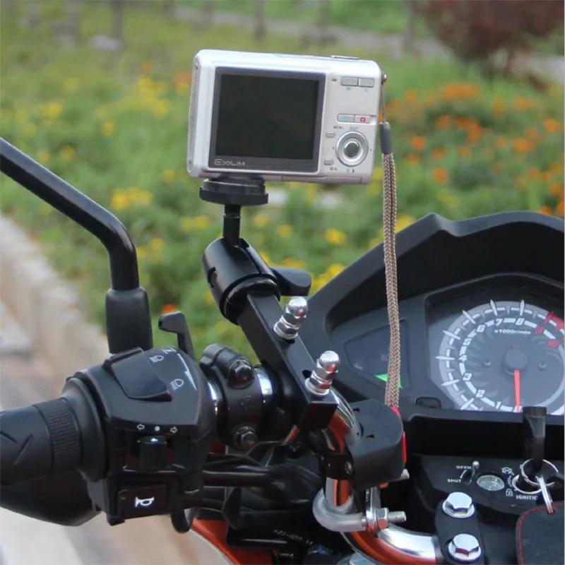 Кронштейн для крепления на руль мотоцикла скутера и экшн камеры GoPro Hero 9/8/7/6/5 SJCAM Sony