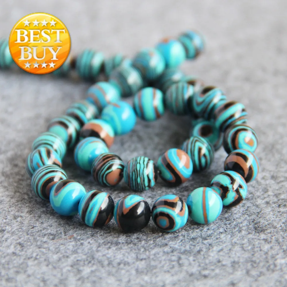 

Новинка для ожерелья и браслета 10 мм разноцветная синяя фотополоса Сделай Сам свободные аксессуары Howlite детали для изготовления ювелирных ...