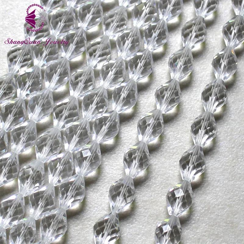 Хит продаж новинка Длинные бусины из хрустального стекла в форме ромба 13x10 мм