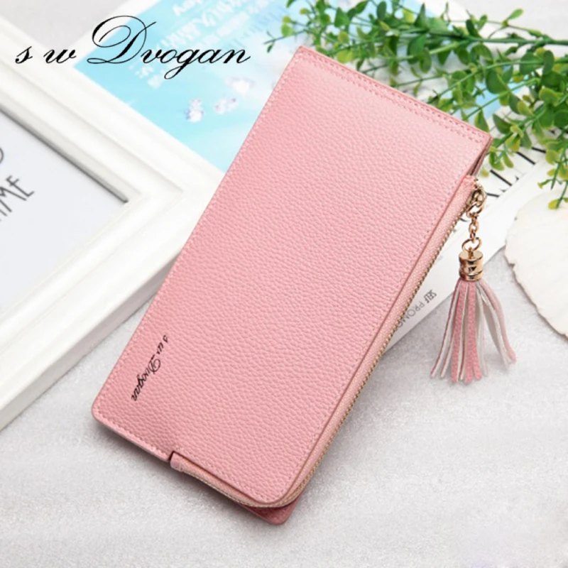 

swDvogan wallet women luxury famous brand carteira wallets carteras mujer card holder portefeuille femme long pu leather purses