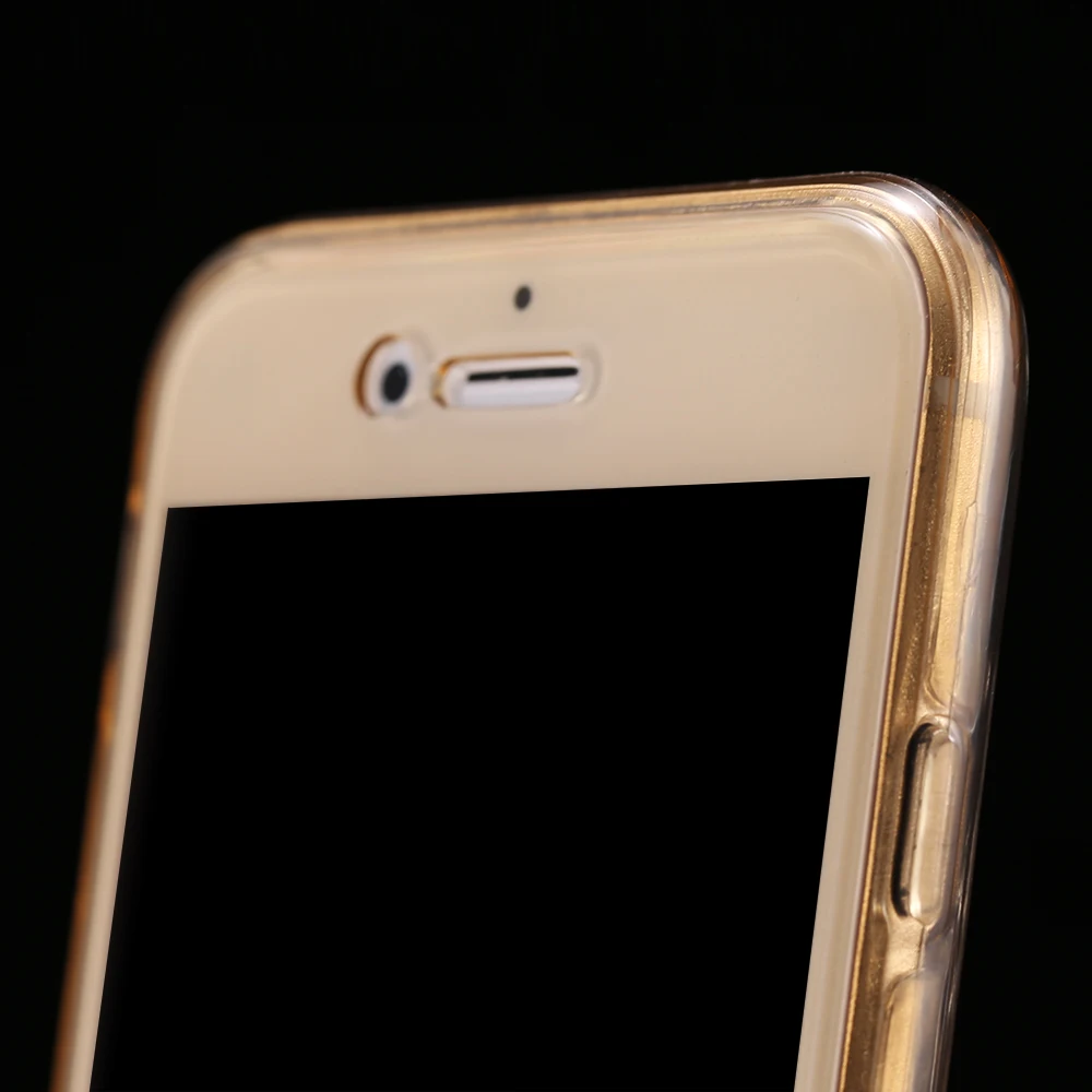 360 Degree Case For iPhone SE 5S Front Back Combo Protective Soft TPU Clear Transparent Smart Touch apple iphone 7 coque |