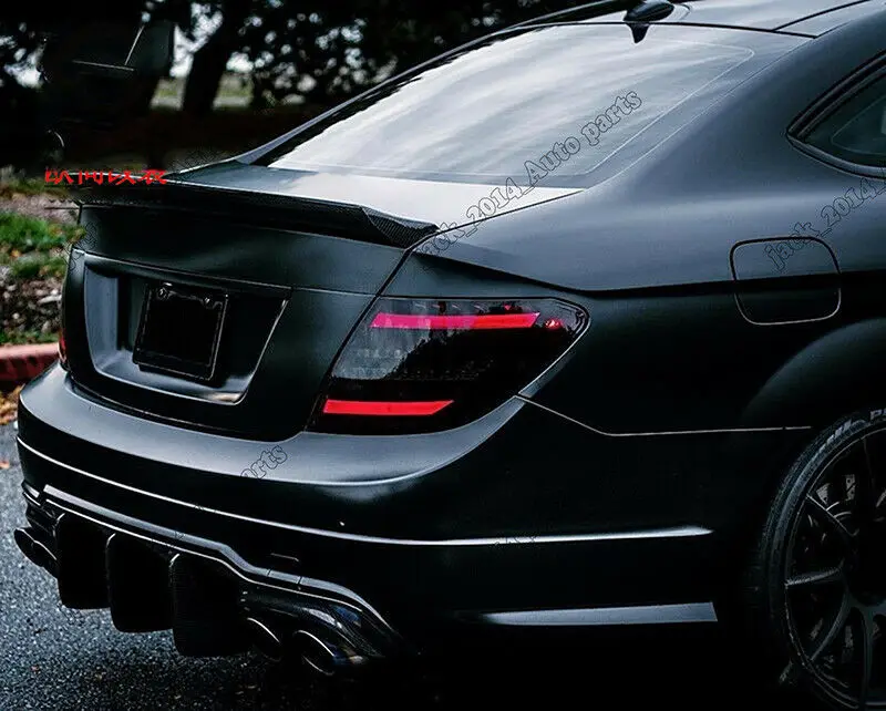 FIT FOR 2008 2009 2010 2011 BENZ C63 AMG BIG FIN REAL CARBON FIBER REAR BUMPER DIFFUSER | Автомобили и мотоциклы