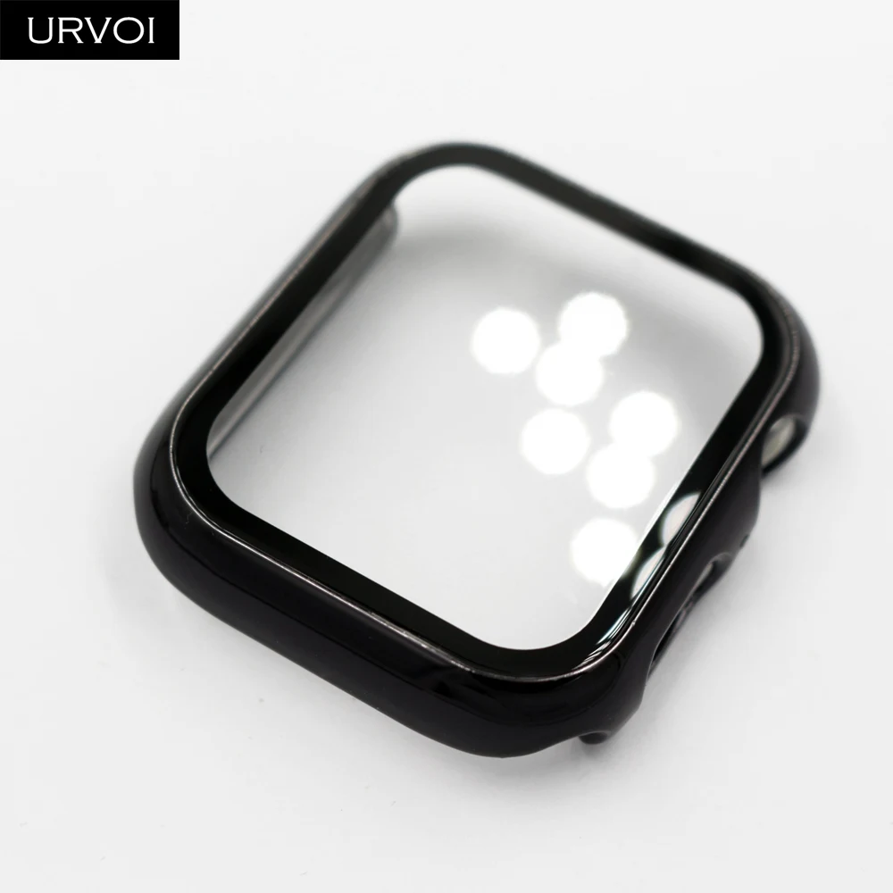 URVOI полный Чехол для Apple Watch series 5 4 3 2 пластиковый бампер жесткая рамка крышка с