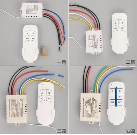 Пульт дистанционного управления, 4 вида, 1/2/3/4 каналов, ac85-265V, 50/60 Гц, вкл/выкл, для света разделитель для ламп, с цифровым передатчиком