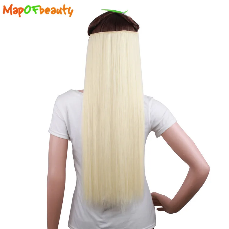 MapofBeauty 24 дюймов длинные прямые светлые волосы для наращивания Для женщин