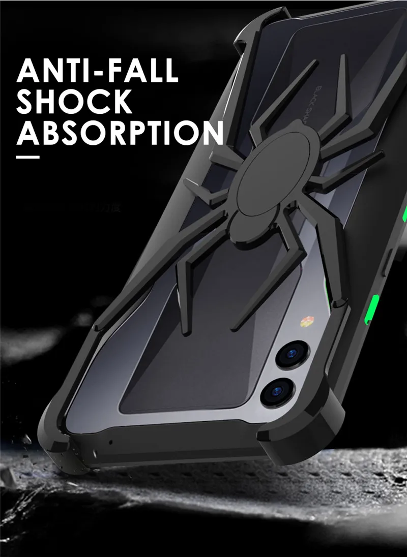 R-just Spide чехол для Black Shark 2 металлическая защита от падения противоударный поглощающий тонкий бампер для black shark 2