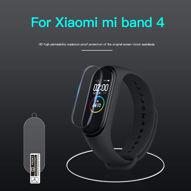 5 шт./лот для Xiaomi mi Band 4 защитная пленка экрана Мягкий ТПУ HD полноэкранный защитный