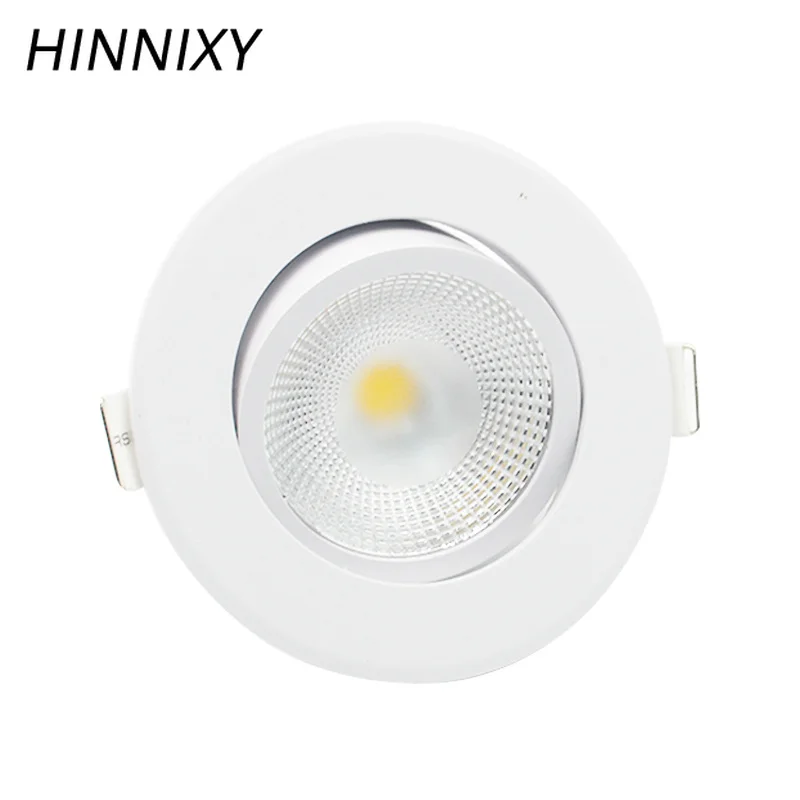 Hinnixy LED 5 Вт потолочные светильники 75 мм с отверстием COB точечная лампа круглая