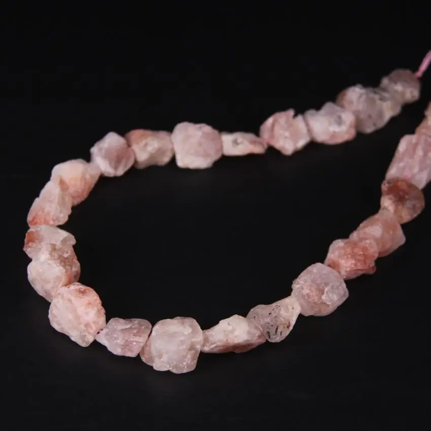 

15.5"/strand Raw Sunstones Quartz Rough Nugget Loose Beads,Natural Gems Stone Freeform Cut Gravel Chips Necklace Pendant Jewelry