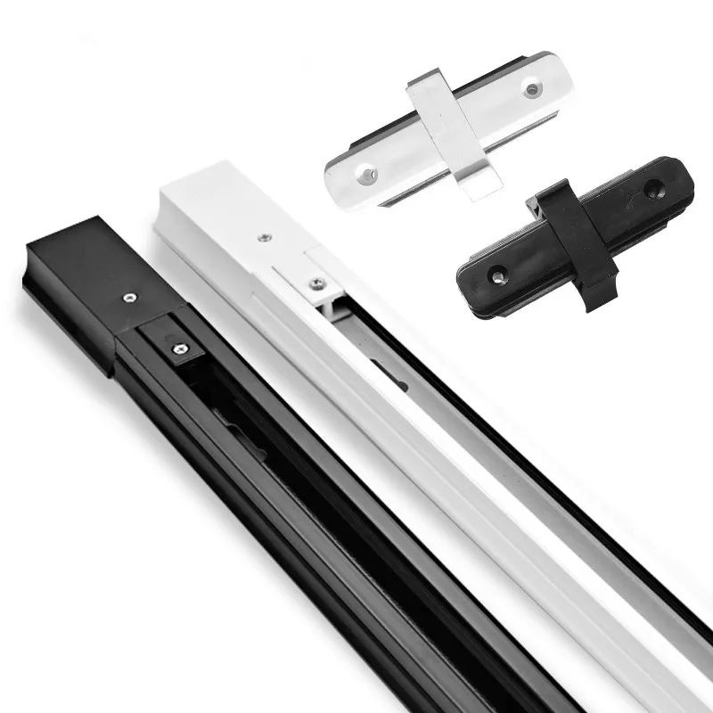 

(2pcs/lot) 0.5M Thick Aluminum Track Rail 2-wire Track light rail with connectors Universal rails track lighting fixtures