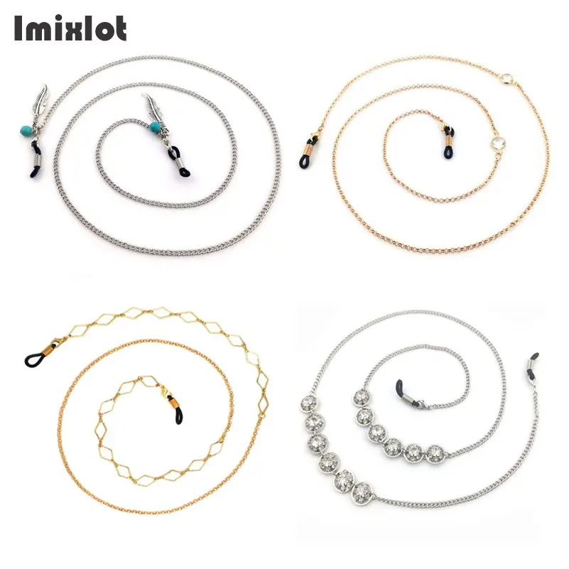 Imixlot серебро/золото Цвет Винтаж металлические очки с цепочкой рыбной ловли
