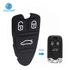 Замена OkeyTech, силиконовая резина, 3 кнопки Pad для Alfa Romeo 159 Brera 156 Spider Black, корпус для смарт-карт, автомобильные брелоки