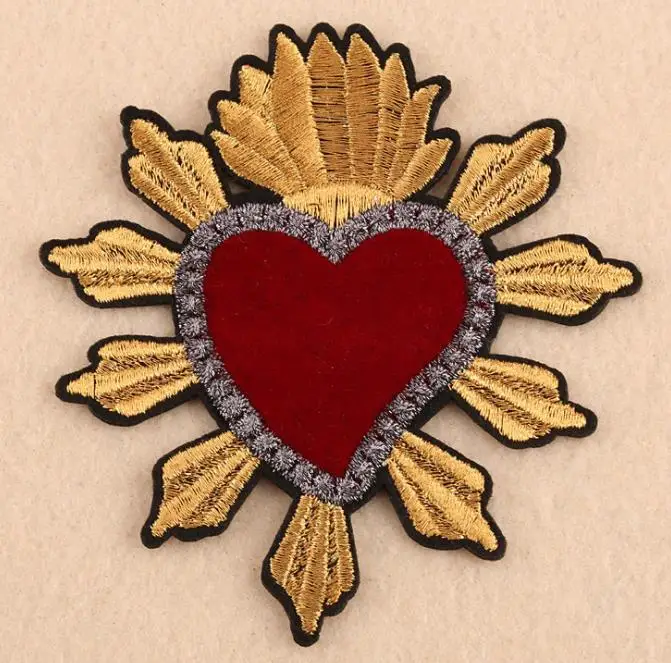 Нашивки для одежды футболка женская с вышивкой в виде сердца 97 мм женские модные