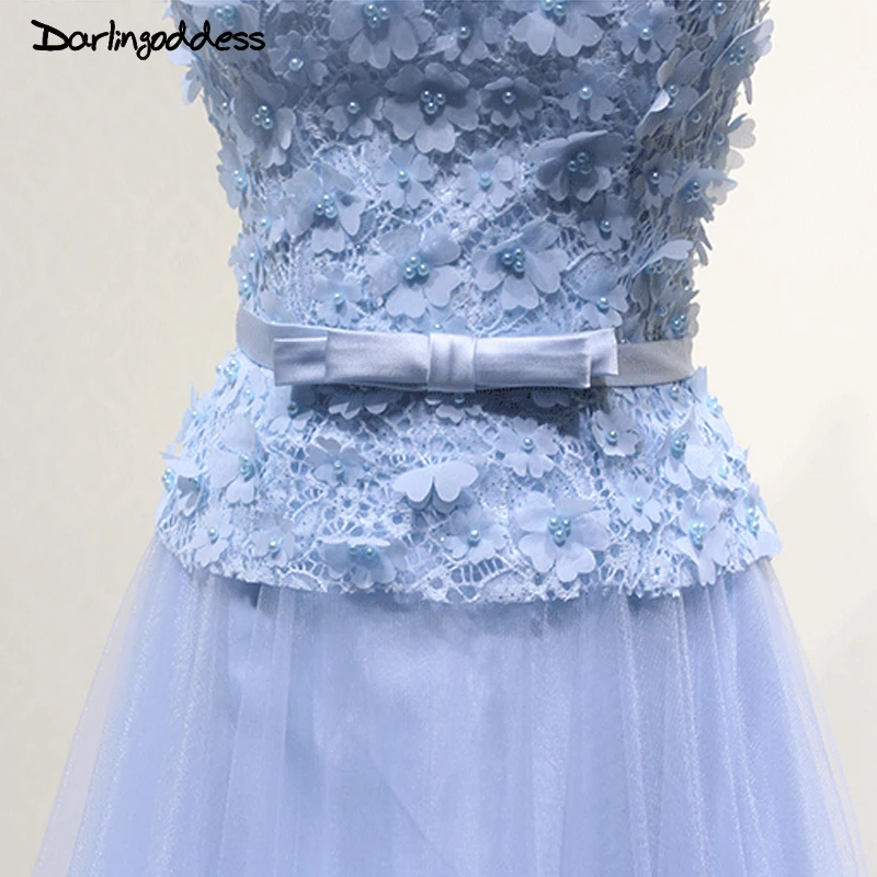 2017 дешевые длинные светло-голубые платья для выпускного вечера элегантные