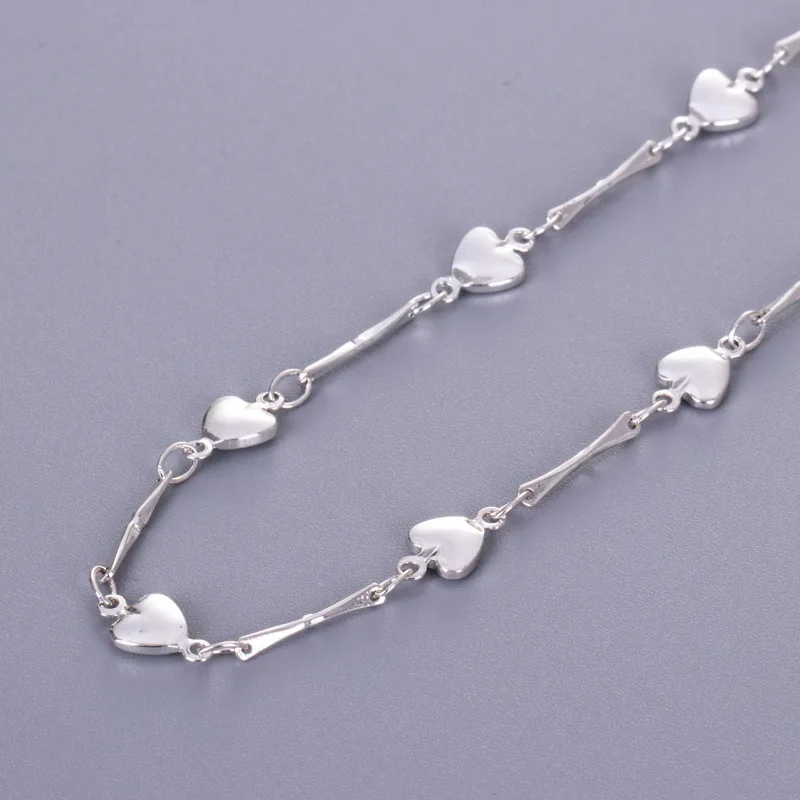 Серебряное и золотое покрытие сердце Stick медь цепи ручной работы ювелирных изделий Выводы компонент DIY интимные аксессуары 10 м/roll