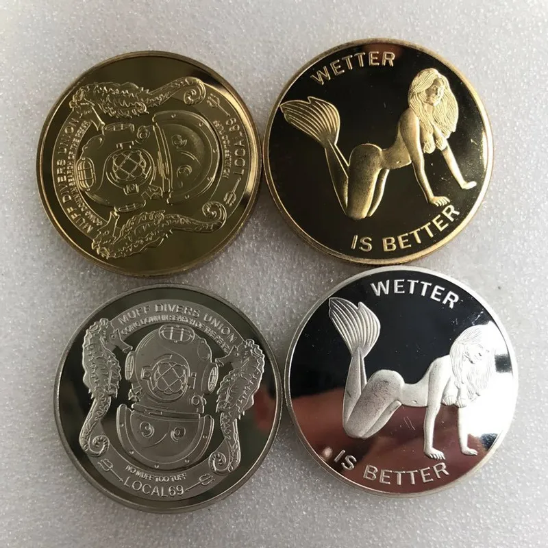 Памятная монета привлекательная женщина счастливая фотография Биткоин сплав