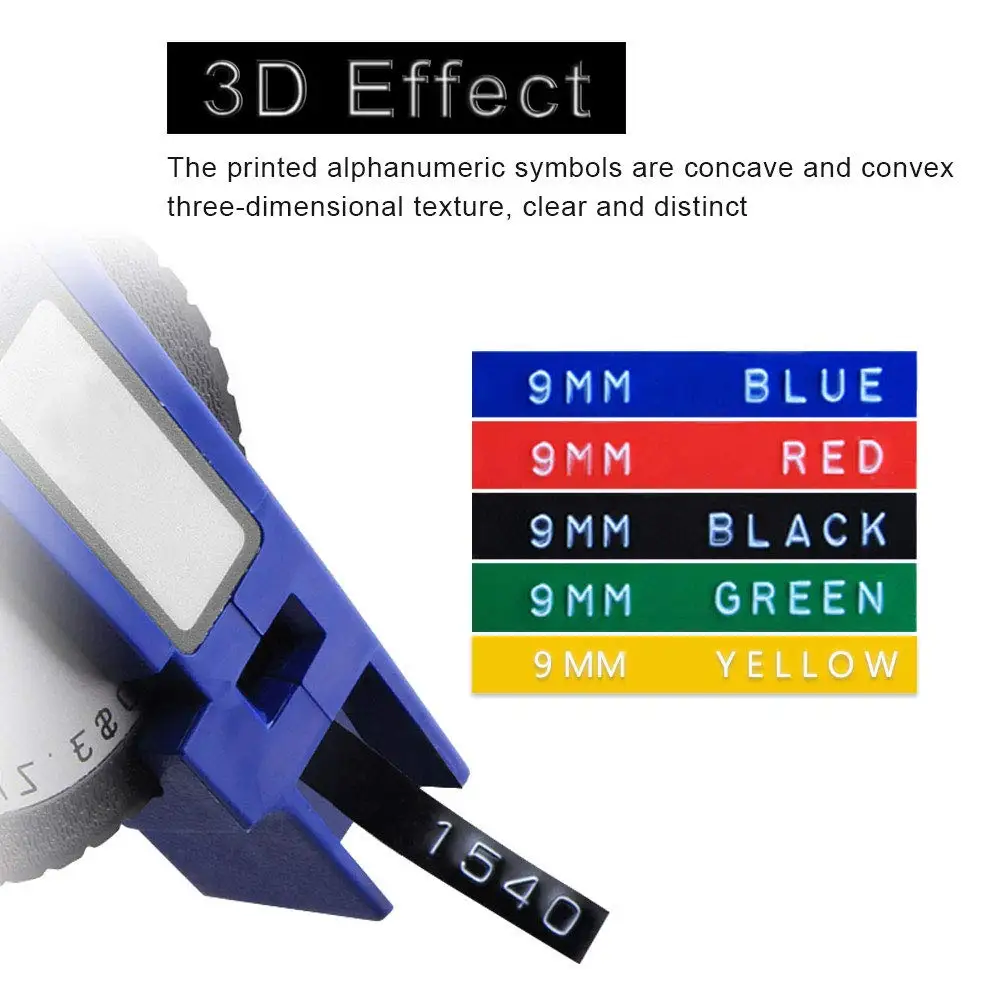 1 рулон 3D лента с тиснением Совместимость Dymo ПВХ принтер ленты несколько цветов