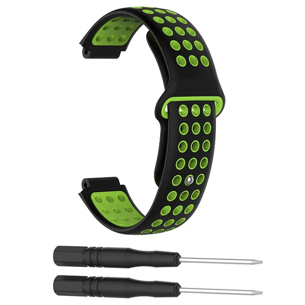 Black Lemon Green Сменный ремешок для наручных часов Garmin Forerunner 220 230 235 630 620 735 подход S20 S5 S6 часы спортивного стиля с Фитнес ремешок для наручных часов - Цвет: Black Lemon Green
