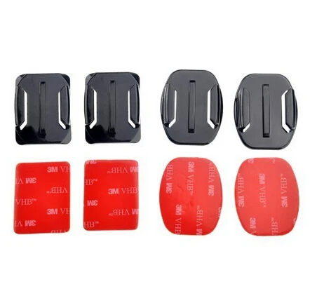 Gopro Accessories 2PCS Flat Adhesive Mount + Curved Mounts Replacment Kit For Go Pro Hero 2 3 Black |