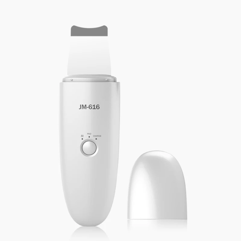 White Ultrasonic Cleaner Face Skin Scrubber Acne Blackhead Removal Skin Massage Rechargeable Pore Cleanser Exfoliates Facial Cleansing - Цвет: White