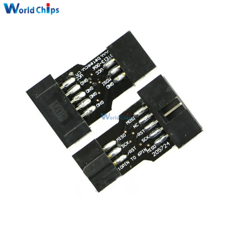 Стандартный преобразователь 10Pin в 6Pin адаптер для AVRISP MKII USBASP STK500 10 Pin Turn 6