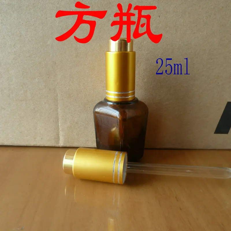 25 мл коричневый/янтарный квадратные Стекло эфирное масло косметика парфюмерия