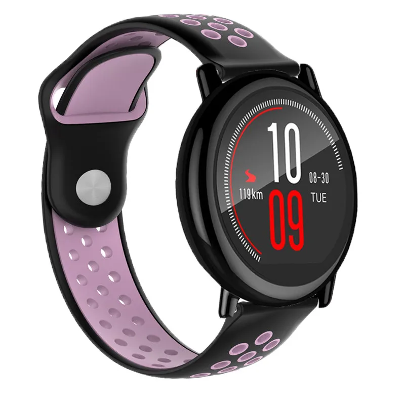 3в1 PC чехол+ Huami Amazfit pace ремешок Смарт часы дышащие силиконовые полосы браслет для xiaomi Huami Amazfit стекло экран