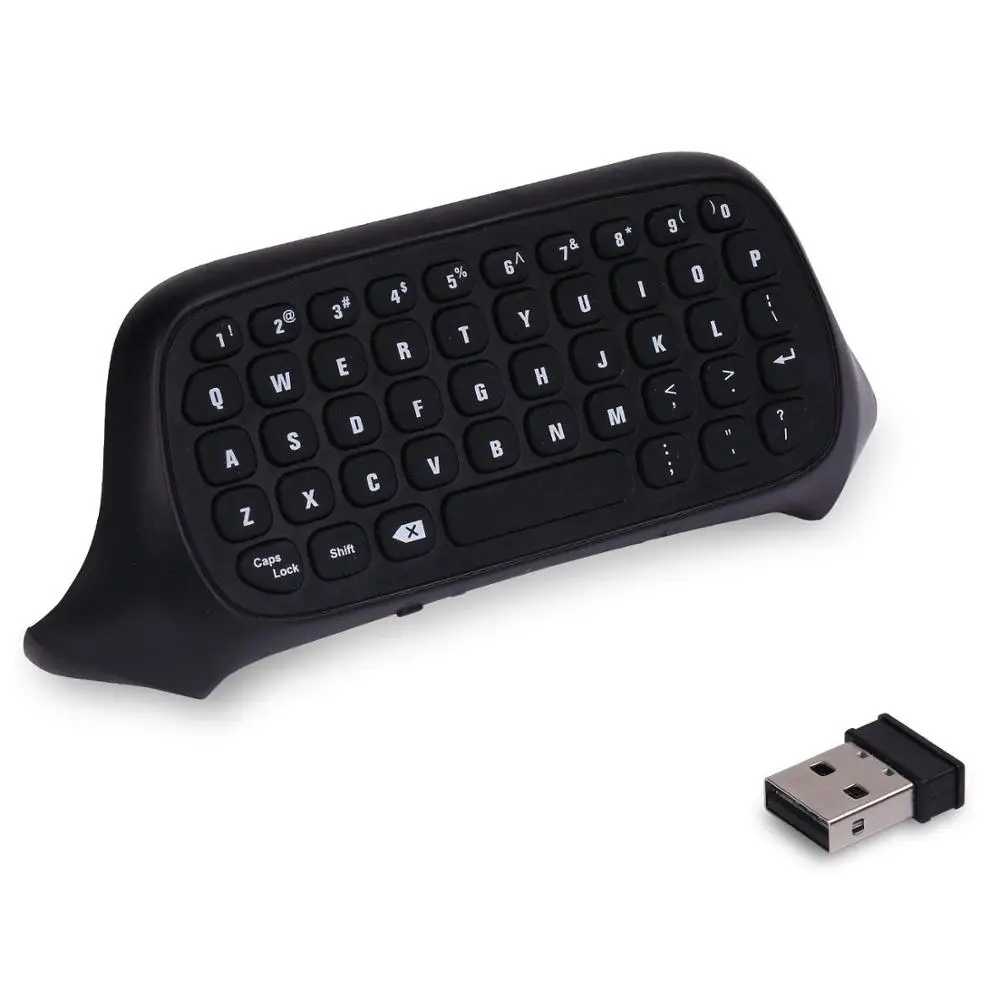 Игровые аксессуары для XBox One/XBox One S контроллер Беспроводной Chatpad XBox One/S 2,4G приемник беспроводная клавиатура для Xbox One/S - Цвет: Black