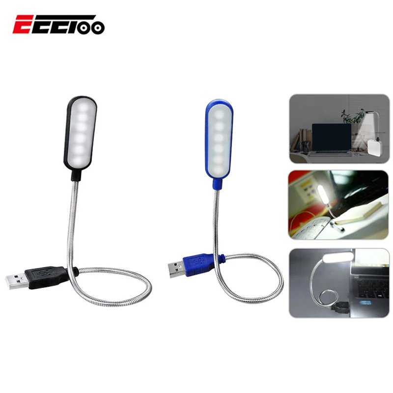 EeeToo ультра яркий USB светодиодный ночник Luminaria LED регулируемое вращающееся гибкое