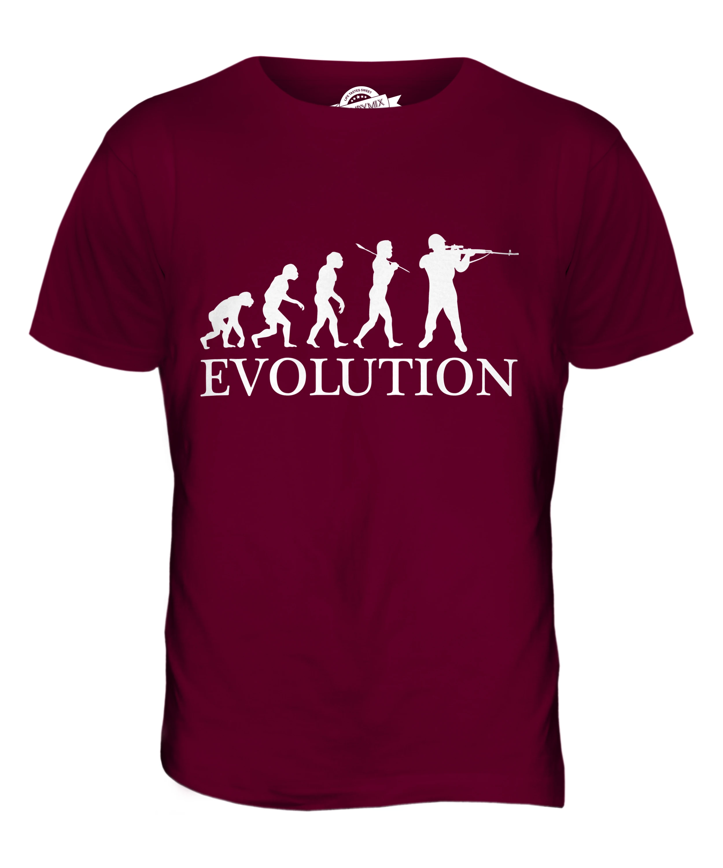 

SOLDIER EVOLUTION OF MAN MENS T-SHIRT TEE TOP GIFT CLOTHING