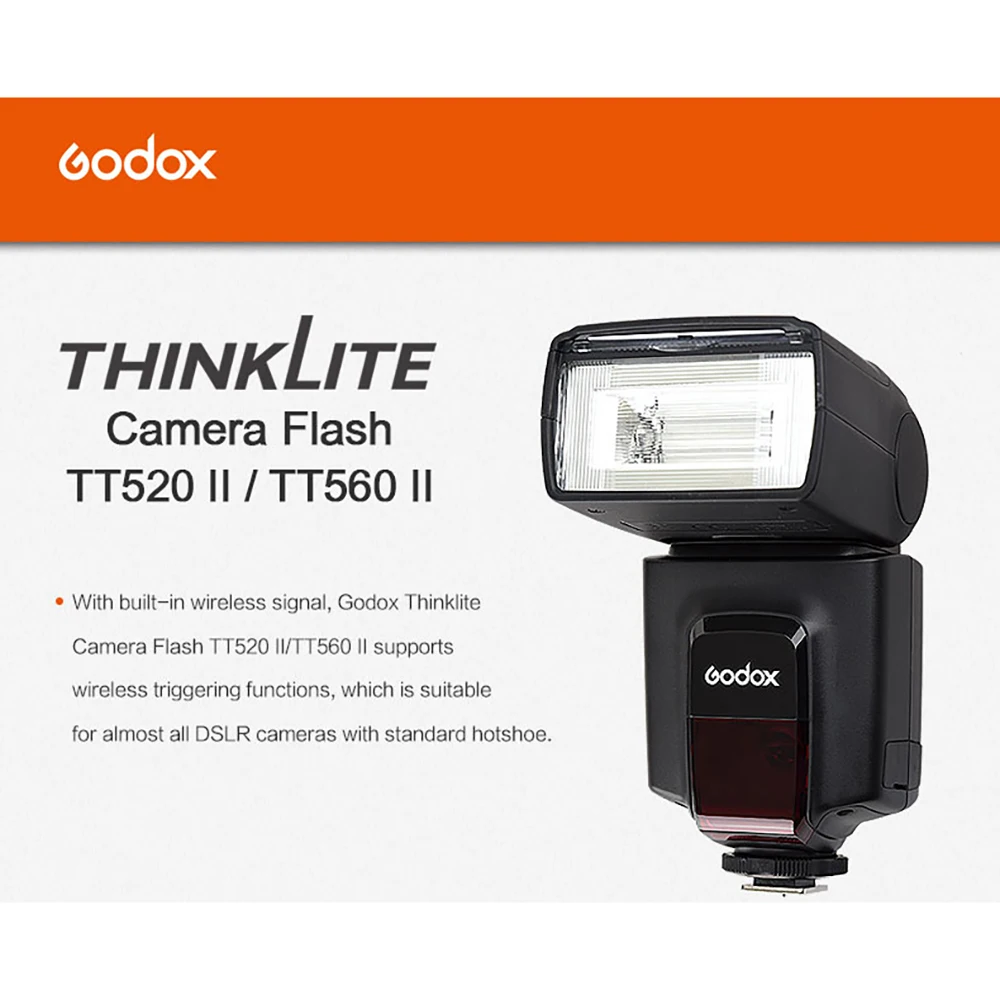 Godox TT520II Вспышка Speedlite беспроводной сигнал цветной фильтр для Canon Nikon Pentax Olympus DSLR