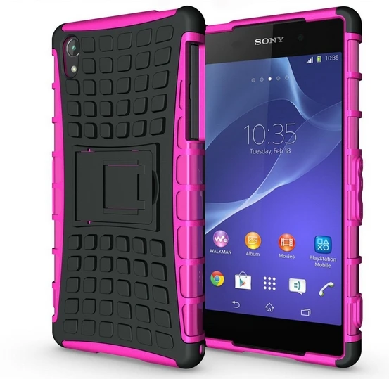 KC-M-O4-1-ZJ Броня Heavy Duty Hard Cover Чехол Для Sony Z3 mini Силиконовый Защитный Кожи Двойной Цвет
