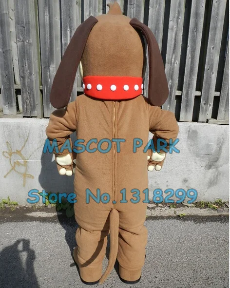 Коричневый костюм-талисман для щенка персонализируемый мультяшный тематический