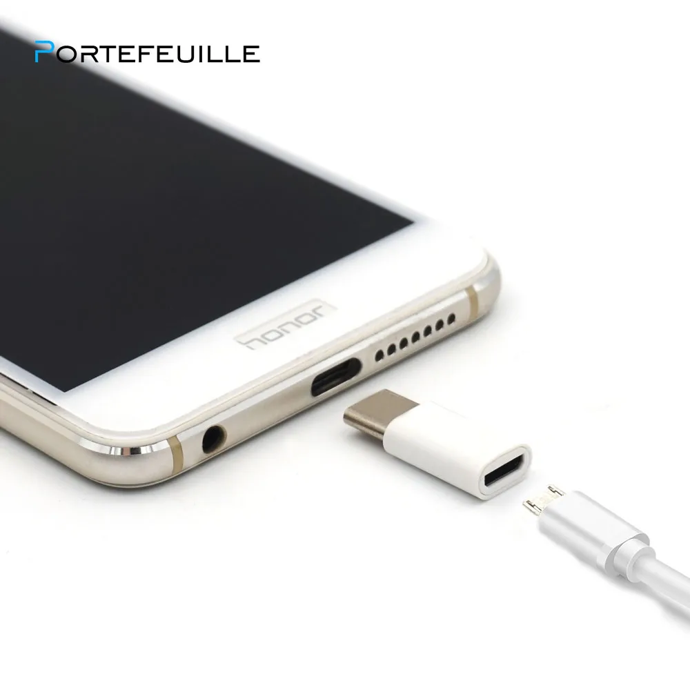 Адаптер Protefeuille mi cro Usb мама к Usb type C папа для Xiaomi mi 8 9 Красный mi Note 7 samsung S8 Otg кабель конвертер адаптер