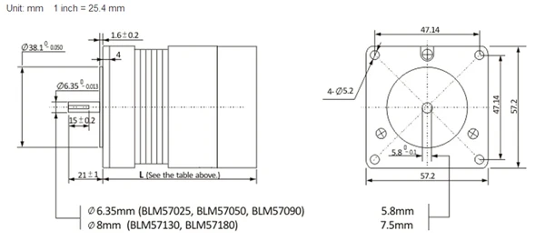 

Leadshine 130 BLM57130-1000 36 DC 5.3A 0.41NM 3000